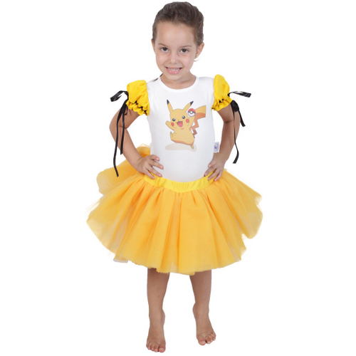 Vestido Rodado - Pikachu Fantasia cosplay egirl(142) no Shoptime