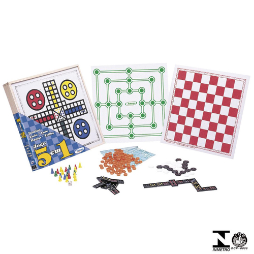 Jogo Classico Tabuleiro Dama, Trilha, Ludo, Sobe Desce Kit - R$ 41,9