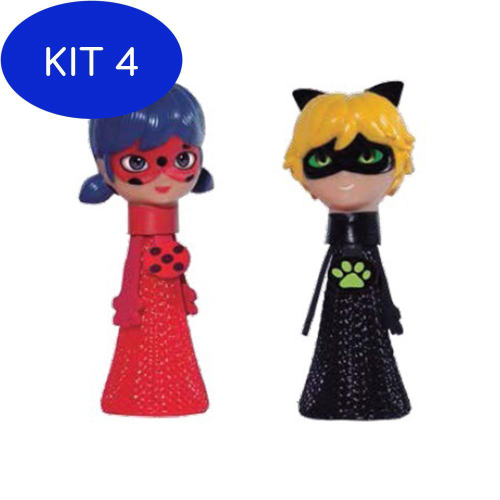 Kit Bonecos Articulados Miraculous Ladybug E Cat Noir Baby Brink