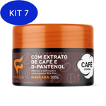 Kit 7 Máscara Fortalecedora Café Bomba Fashion Cosméticos 300G