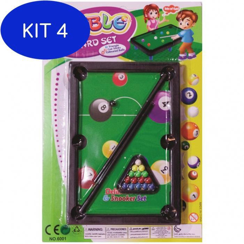 Kit 4 Jogo Mini Mesa De Sinuca Snooker Bilhar Infantil em Promoção na  Americanas