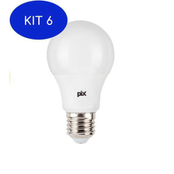 Menor preço em Kit 6 Lampada Led Bulbo 12W E27 4000K Luz Neutra