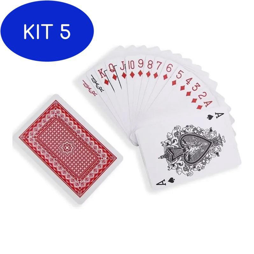 Kit 2 Jogos Maços Com 54 Cartas Baralho Plástico Truco Poker