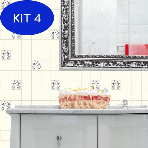 Papel de Parede Adesivo Lavável Decoração Pastilhas Azulejo Para Cozinha  Bege Xadrez 3D - Pro Decor em Promoção na Americanas