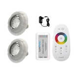 Kit Iluminação Piscina Com Controle + 2 Leds Rgb + Fonte 12V