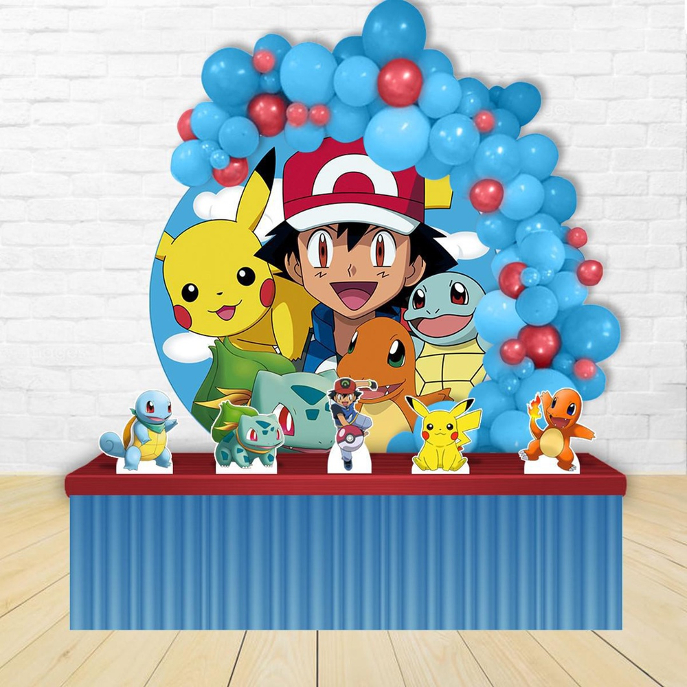 Kit Decoração Aniversário Personalizado com NOME e IDADE Pokémon -  Decoração Infantil!