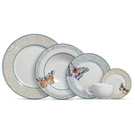 Jogo De Jantar Decorado Borboleta2 C/20 Pcs Primeira Linha