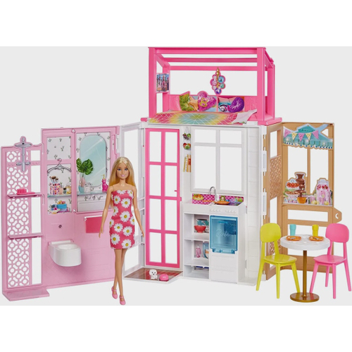 Casa de Boneca Rainbow High Doll House 3 Andares Em Madeira 574330 - mga