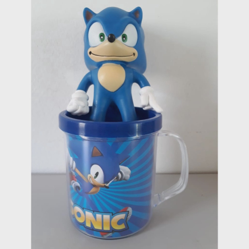 Boneco Sonic com caneca e o - Concept Plus - Lajeado/ RS