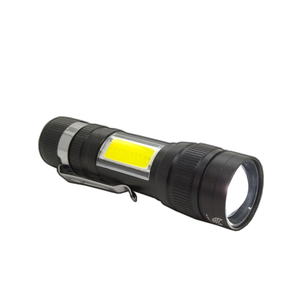 Lanterna Led Tatica Recarregavel Luz Lateral e Mini Zoom - AL