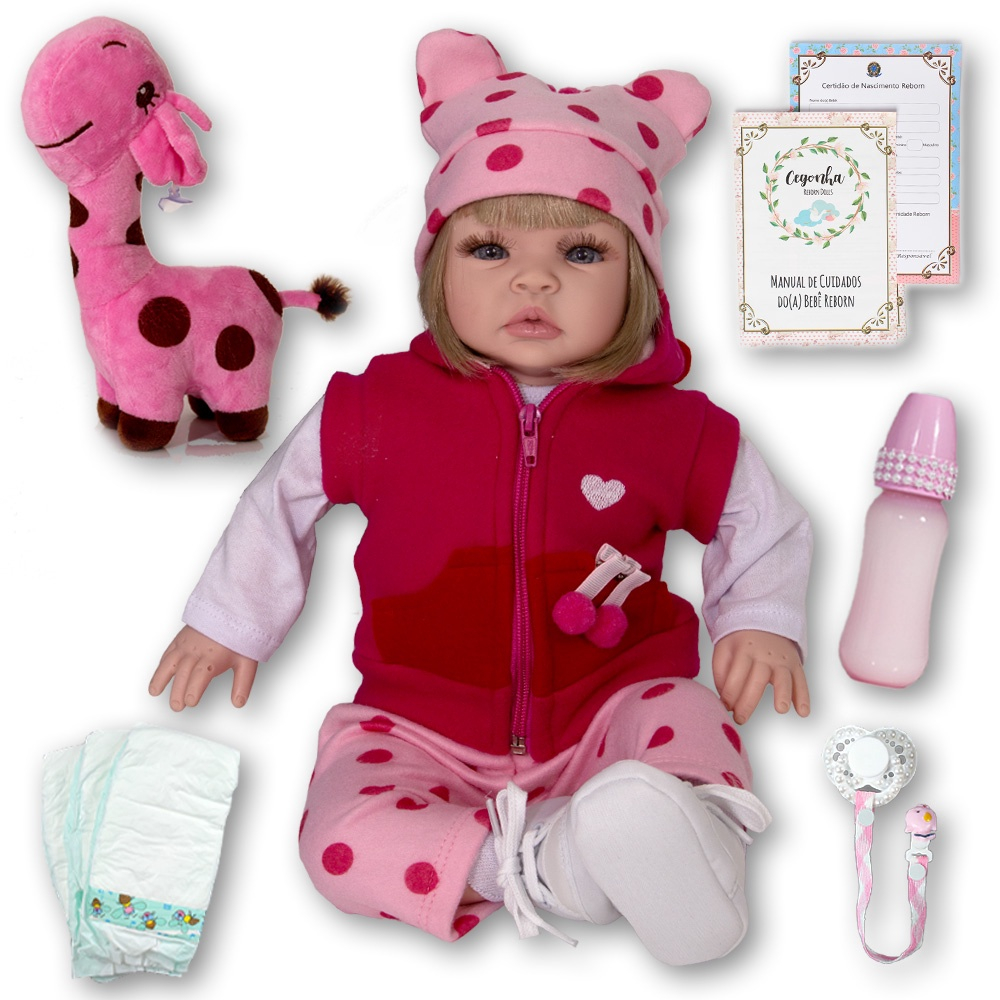 Boneca Baby Infantil Menina Reborn de Pano Em Promocao