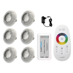 Kit Iluminação Piscina Com Controle + 6 Leds Rgb + Fonte 12V