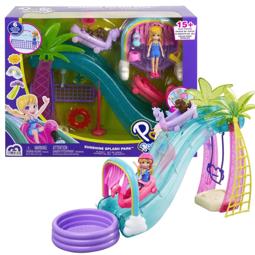 Conjunto e Boneca - Polly Pocket - Parque Aquático de Esportes