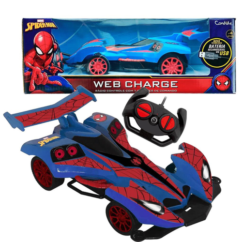 Carro Controle Remoto Homem ARANHA Webcontrol Recarregavel Candide -  Carrinho de Controle Remoto - Magazine Luiza