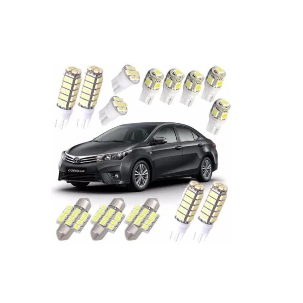 Kit Lampadas Led Corolla Pingo Teto Placa R No Shoptime