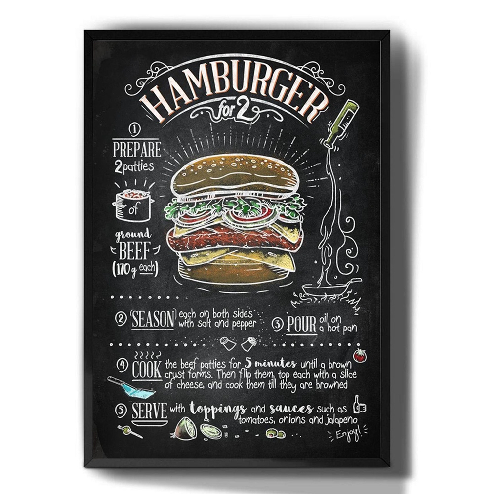 Quadro Decorativo - Hamburguer Grande - Ecograph - Gráfica e