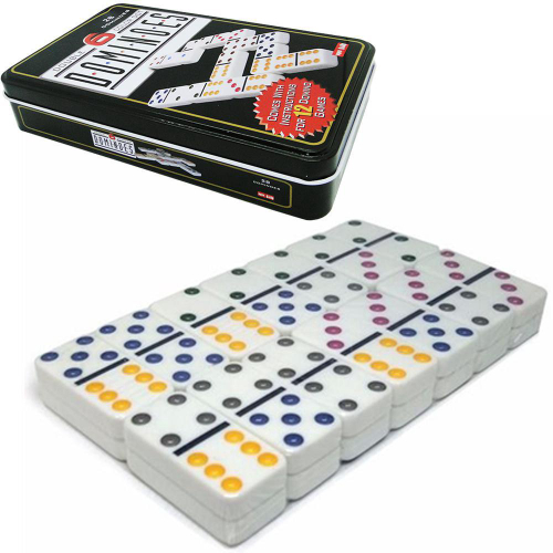 Jogo de Domino na Lata - Caixa de Metal Super Luxo - Domino Osso