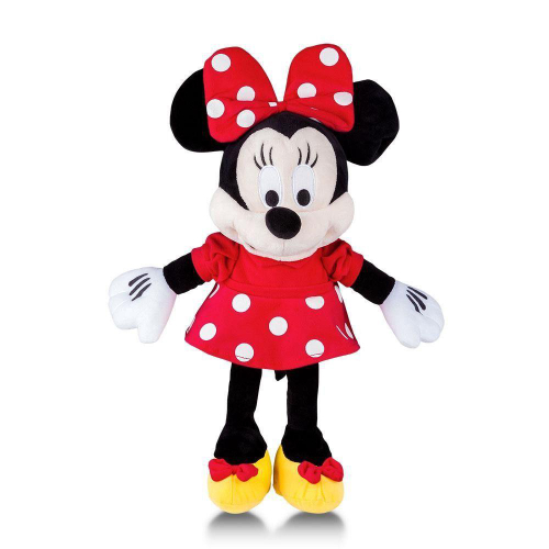 Minnie com Roupa Xadrez - Vermelho/Preto/Branco - 33cm - 1 unidade