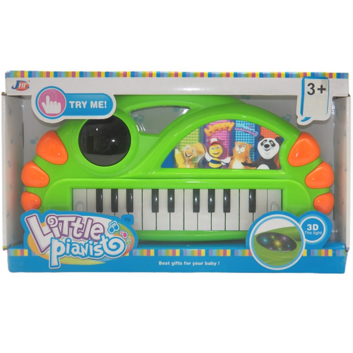 Piano Teclado Infantil Little Pianist Músicas Variadas Verde no Shoptime