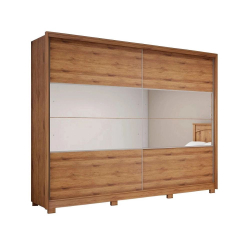 Guarda-Roupa Casal Apolo 2 portas com espelho Madeirado Gelius Menor preço em Guarda-Roupa Casal Apolo 2 portas com espelho Madeirado Gelius