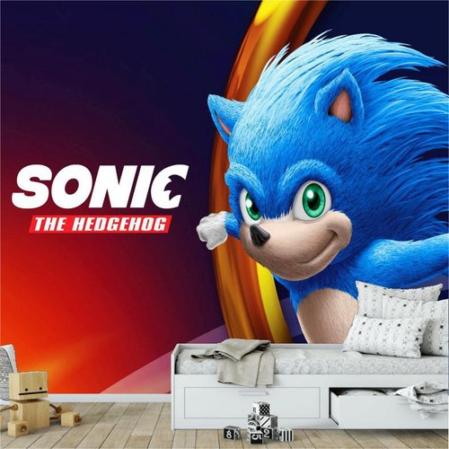 Adesivo de parede infantil do sonic