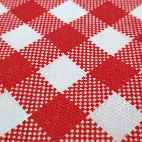 Toalha de Mesa em TNT - 70 x 70 cm - Xadrez Vermelho - 5 unidades