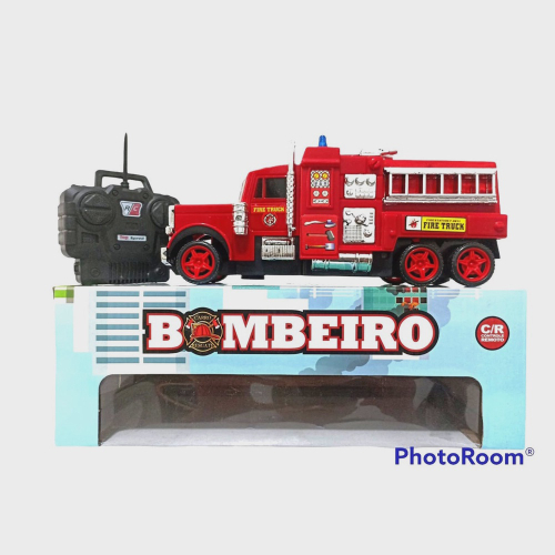 Brinquedo Caminhão de Bombeiro com Controle Remoto 7Fçs - Shop Macrozao