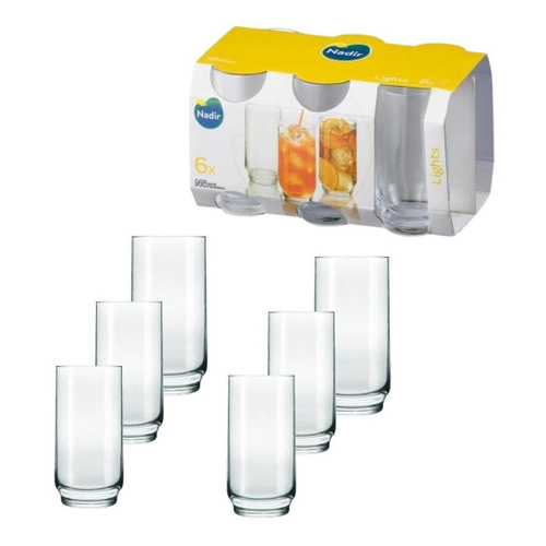 Jogo Copos De Vidro ligth Conjunto Com 6 Copos com 300 Ml no Shoptime