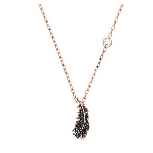 swarovski feather pendant