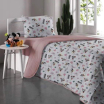 Edredom Portallar Solteiro Malha Mista Disney Minnie Sonhos 150mx220m Rosa