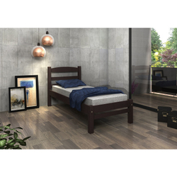 Cama de Solteiro Madeira Maciça Cor tabaco Menor preço em Cama de Solteiro Madeira Maciça Cor tabaco