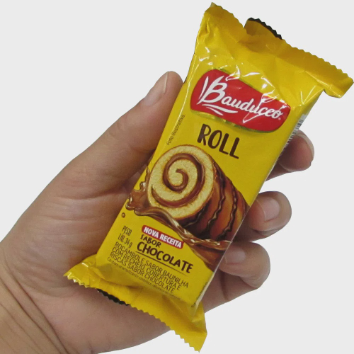 Rocambole Chocolate com Recheio de Brigadeiro Bauducco Roll Pacote 34g