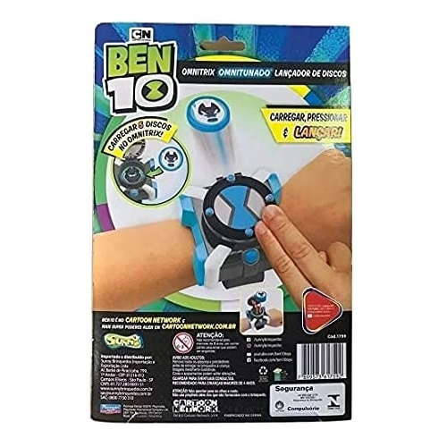 Lançador de Discos Ben 10 Omnitrix Sunny - Loja Zuza Brinquedos