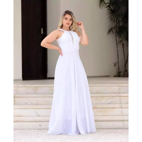 Vestido de noiva decote v hot sale na frente