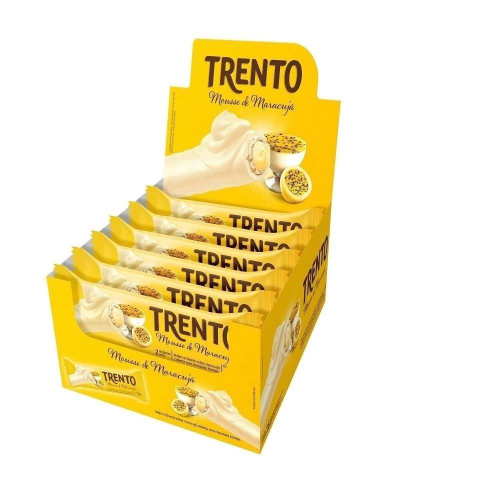 Chocolate Trento Wafer Mousse de Maracujá 32g - Embalagem com 16 ...