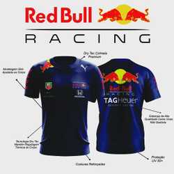 Camiseta Formula 1 Modelo Red Bull Azul F1 Menor preço em Camiseta Formula 1 Modelo Red Bull Azul F1