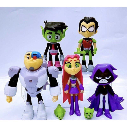 Bonecos Jovens Titãs Teen Titans Robin Mutano Cyborg Ravena no Shoptime