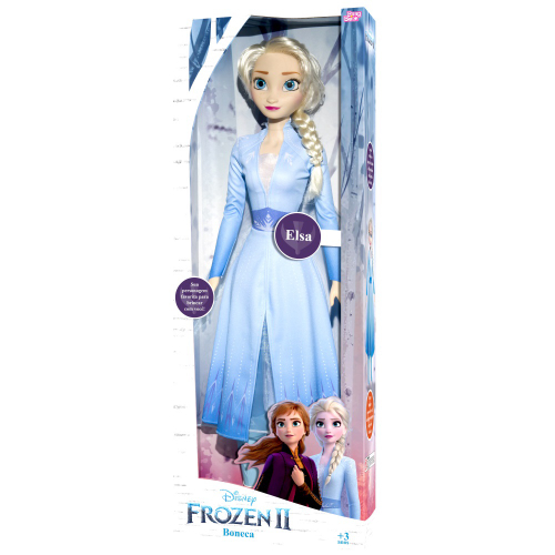 Kit Boneca Elsa e Anna Frozen Gigante 55cm Articulada Realista