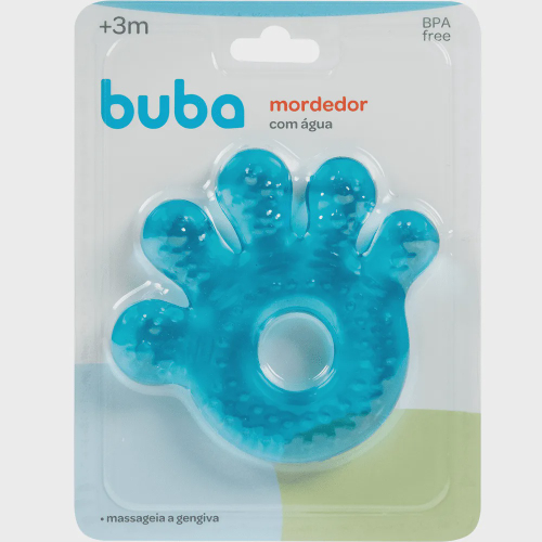 Mordedor para Bebê Buba Gelado com Água Centopeia Azul