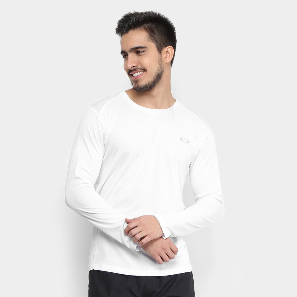 Camiseta Oakley Daily Sport Ls III Manga Longa Masculina - Branco