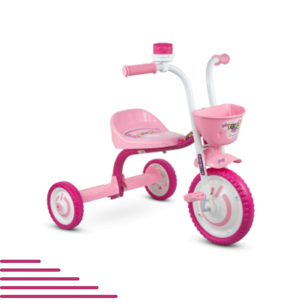 Triciclo Velotrol Infantil Bebe Motoca Rosa Menina Cestinha