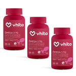 Ômega 3 1000mg tg Rico em epa e dha importado e com certificado internacional de qualidade ifos - 120 cápsulas - Vhita