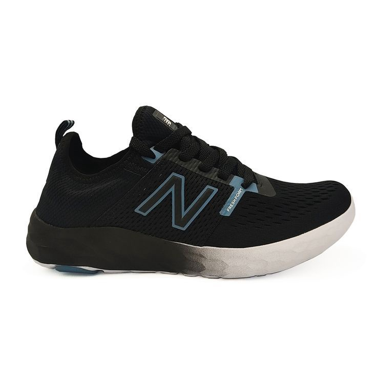 Tenis new balance best sale preto e azul