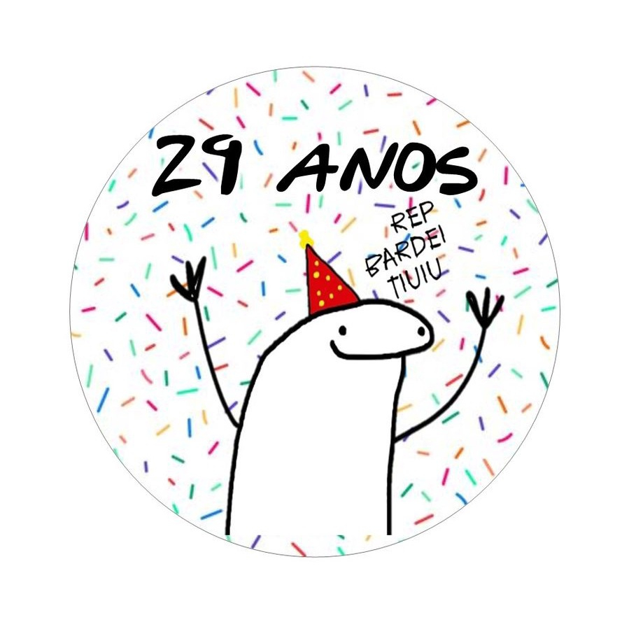 Faixa Feliz Aniversário Meme Bento Flork Junco 1und