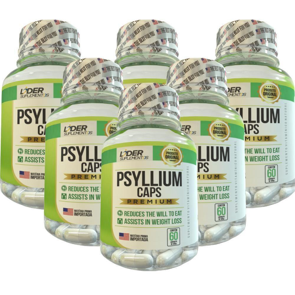 Psyllium Caps - 60 Cápsulas 500Mg - Kit Com 6 Potes | Submarino