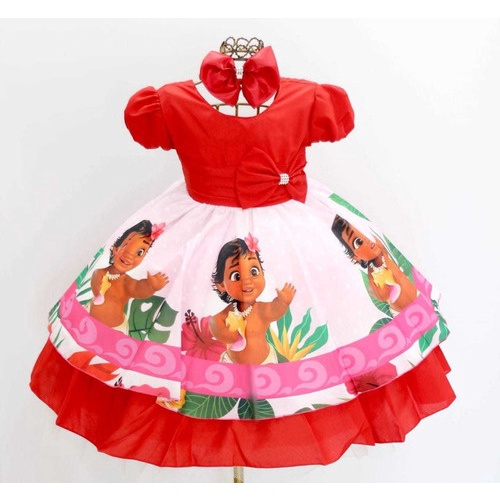 Vestido Infantil Princesa Tematico Moana Baby Luxo em Promoção na Americanas