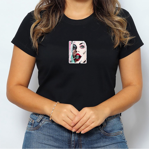 Camiseta da Arlequina coringa blusa Esquadrão harley quinn em Promoção na  Americanas