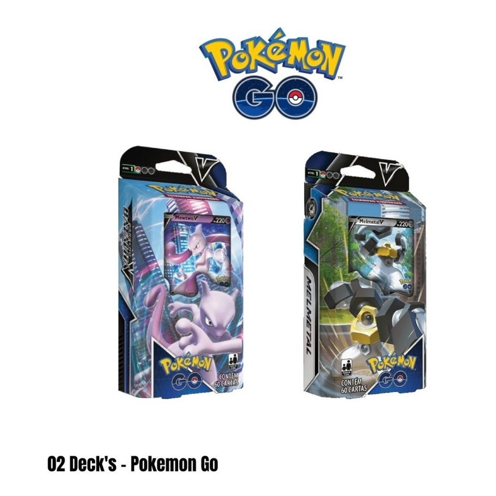 Deck Cartas Pokemon Go Batalha V Mewtwo E Melmetal em Promoção na Americanas