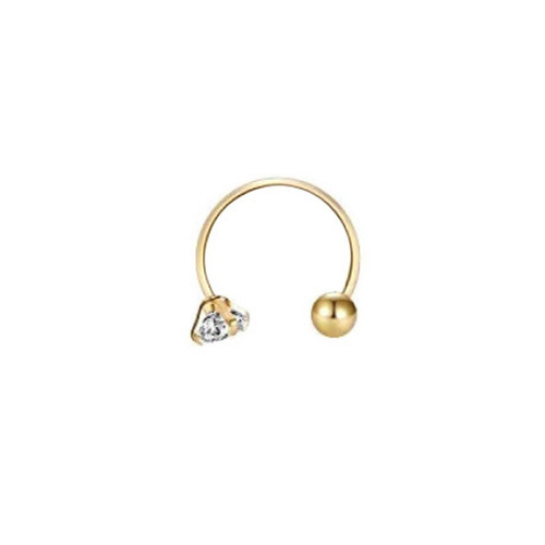 Piercing de Ouro Branco 18k Nariz/Orelha com Diamante de 2 pts ac06920 -  Joiasgold Mobile