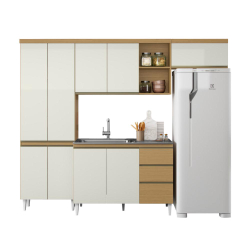 Armário de Cozinha Completa com Balcão 10 Portas 2 Gavetas Sophia Atacama / Off White é boa?